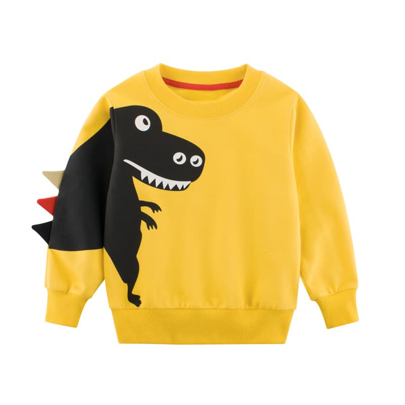 Fashionable autumn children's dinosaur, brand sweatshirt, Korean style, children's clothing