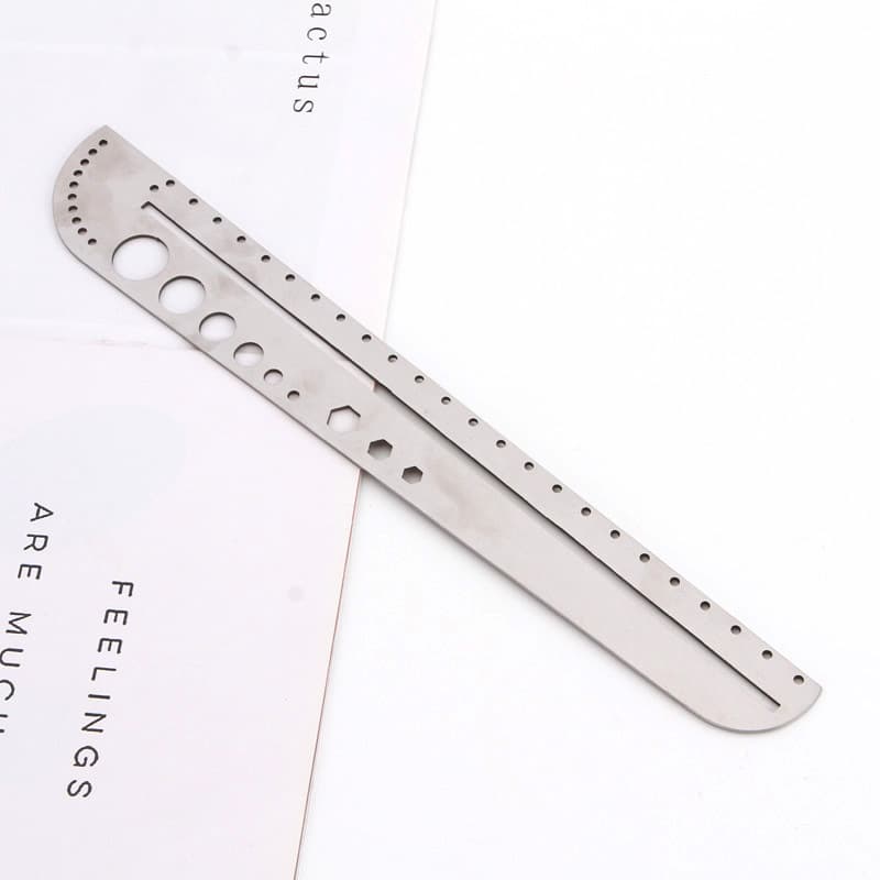 Large multifunctional stainless steel tool scale ruler office circle -in -stricken corner inner hexagon EDC outdoor tool 3