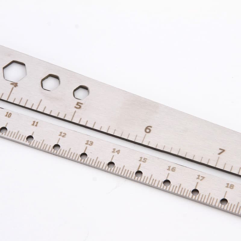 Large multifunctional stainless steel tool scale ruler office circle -in -stricken corner inner hexagon EDC outdoor tool 4