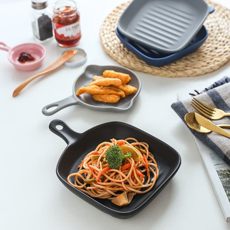 Ins Nordic breakfast Western food dish baking tray ceramic tableware plate steak household wholesale tray business gift 2