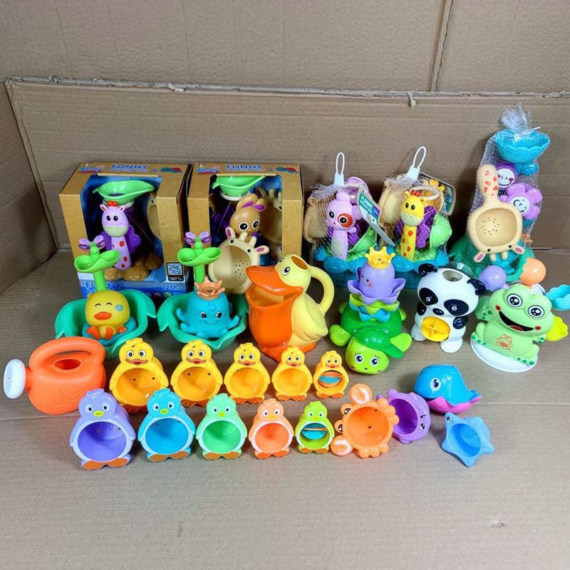 B.Duck, toy for bath, swimming pool play in water for boys and girls, anti-stress, makes sounds