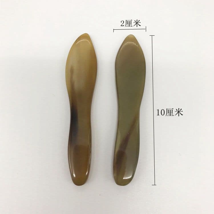African horn scraping board beef horns dialing ribs massage meridian beauty auxiliary tool 4