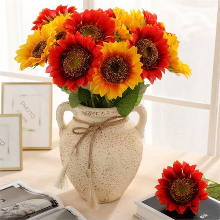 Realistic flower arrangements solar-powered, decorative flowers 4