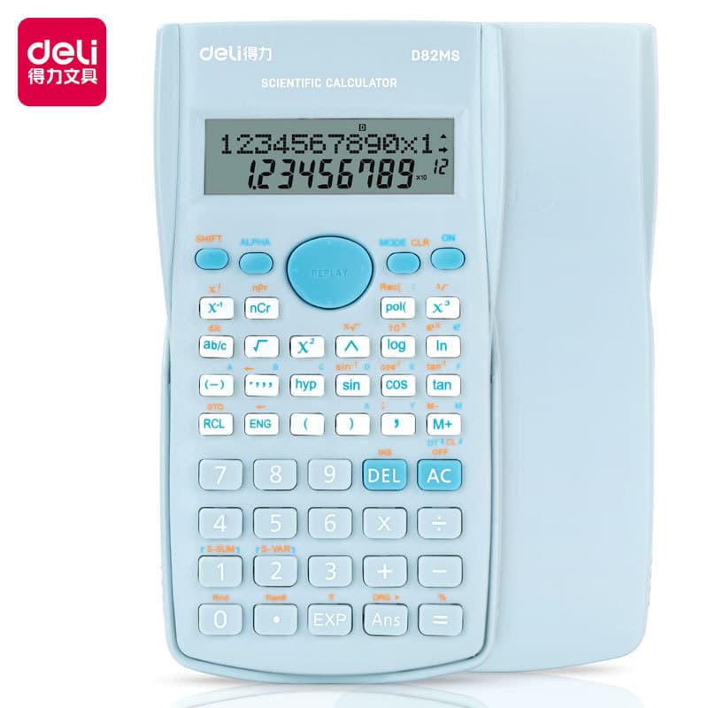 Deli stationery D82MS scientific function calculator junior high school student classroom examination for electronic function computer 5