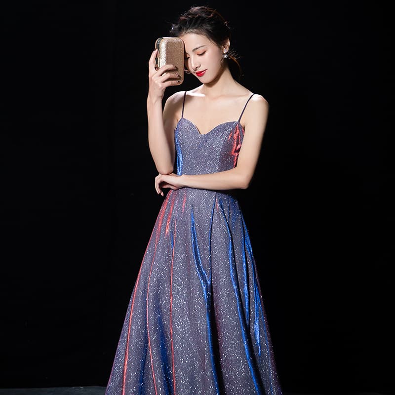 Spring elegant long evening dress, 2023, trend of season, lifting effect 2