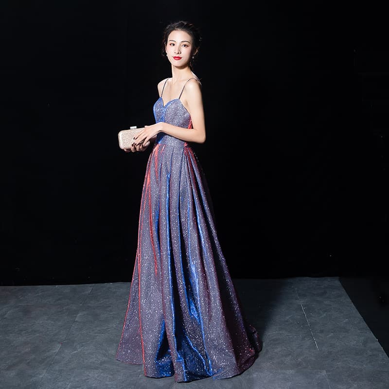 Spring elegant long evening dress, 2023, trend of season, lifting effect 3