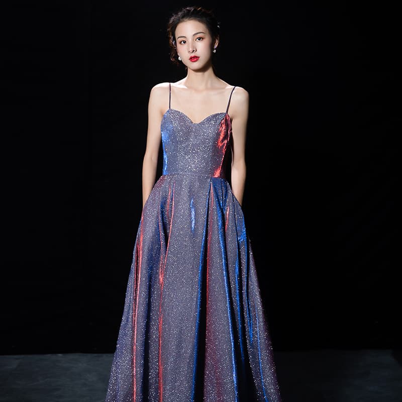 Spring elegant long evening dress, 2023, trend of season, lifting effect