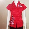 Summer Hanfu, cheongsam, ethnic overall, with short sleeve, Chinese style, for middle age, ethnic style 2