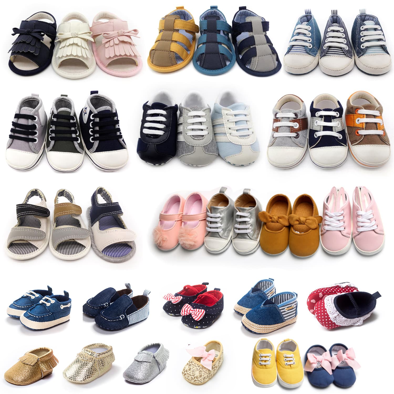 Children's sandals for early age, 0-1 years, 3-12 month