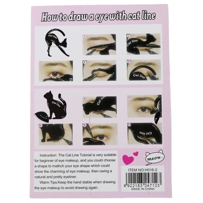 Universal template for eye makeup, eye shadow, eye pencil, new collection, cat's eye 4