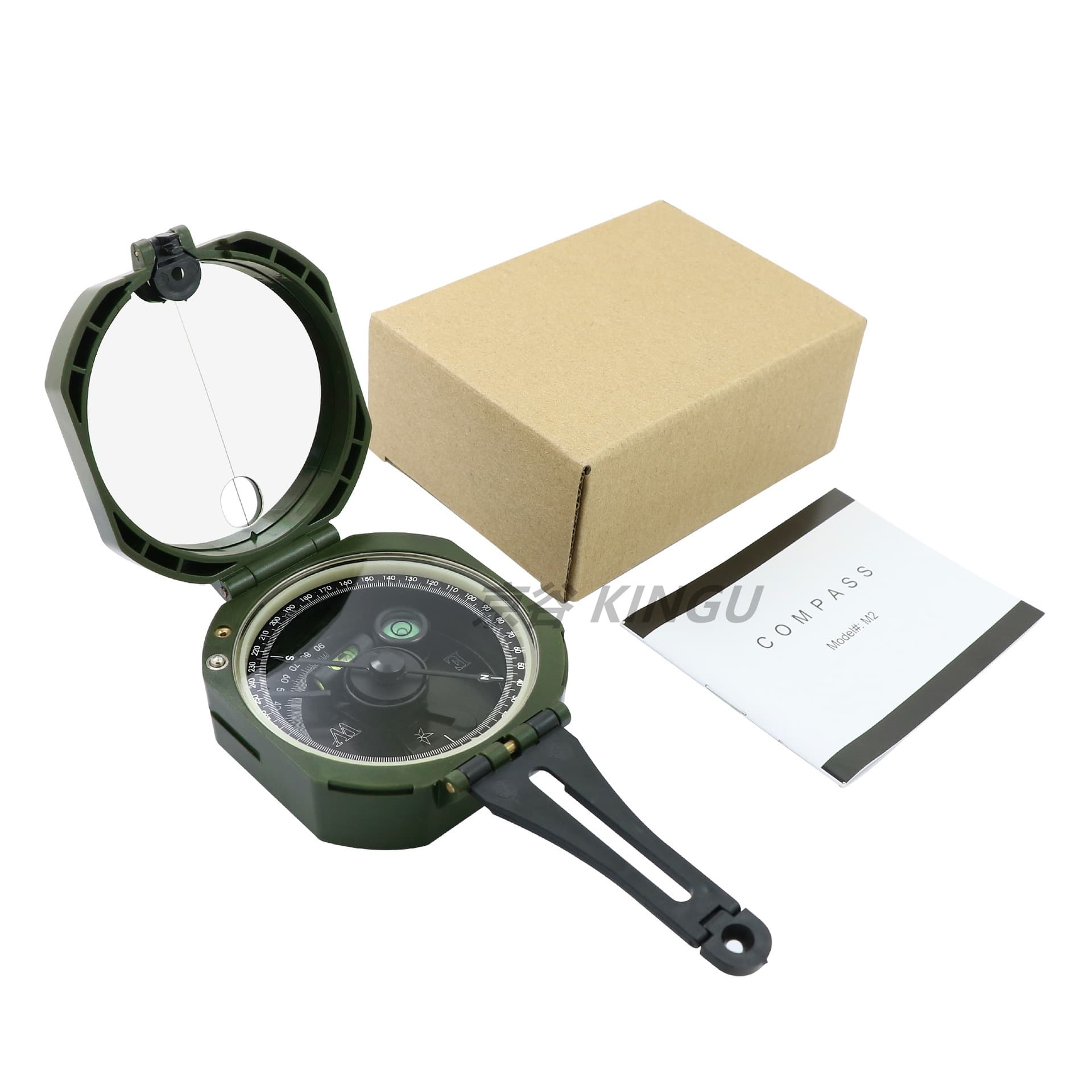 New products are on high -precision American military green M2 multifunctional compass geological compass waterproof waterproof and shockproof spot supply 5