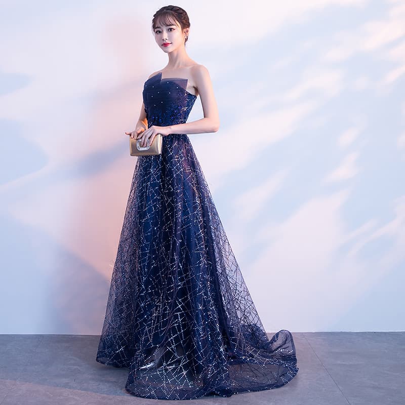 Evening dress, long skirt for bride, starry sky 4