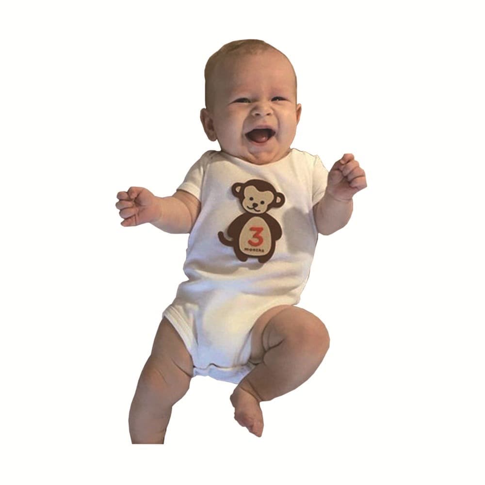 Newborn three -dimensional monthly digital diligently non -drying milestone milestone stickers sticker baby tights cartoon commemorative sticker 2