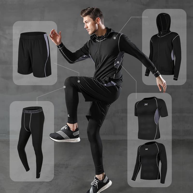 Casual sports suit, yoga clothing, sports shorts for training, for running, tight, with short sleeve 1