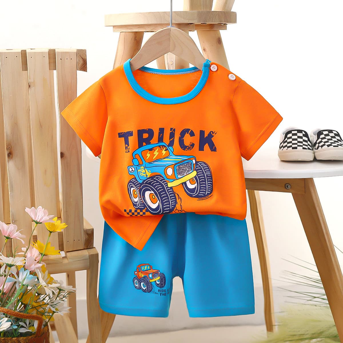 (Wholesale), children's sleeves, cotton set, summer T-shirt for boys, shorts, overall, summer clothing, children's clothing 4