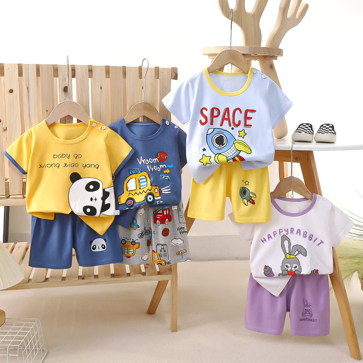 (Wholesale), children's sleeves, cotton set, summer T-shirt for boys, shorts, overall, summer clothing, children's clothing