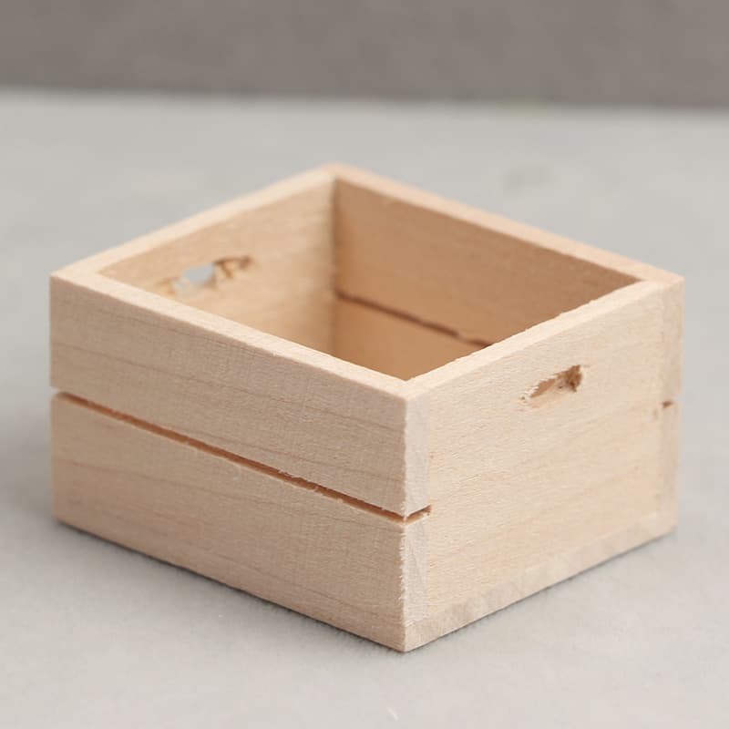 1:12 Doll House MINIATURE FURNITURE Fruit and Vegetable Wooden Box Storage solid wood box 4