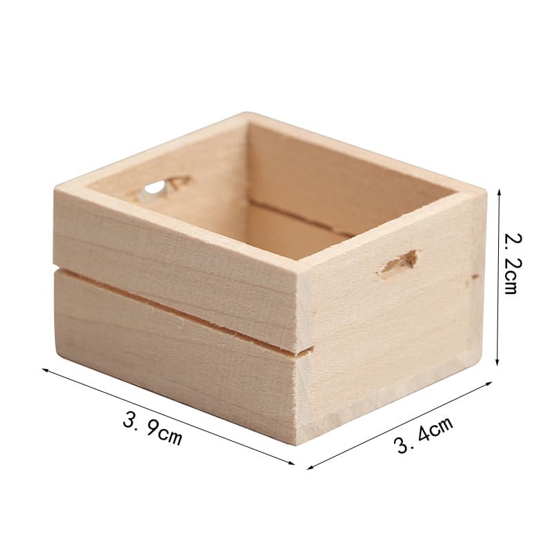 1:12 Doll House MINIATURE FURNITURE Fruit and Vegetable Wooden Box Storage solid wood box 6