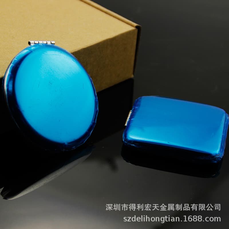 Handheld double-sided square mirror stainless steel, with your logo imprint, new collection 4