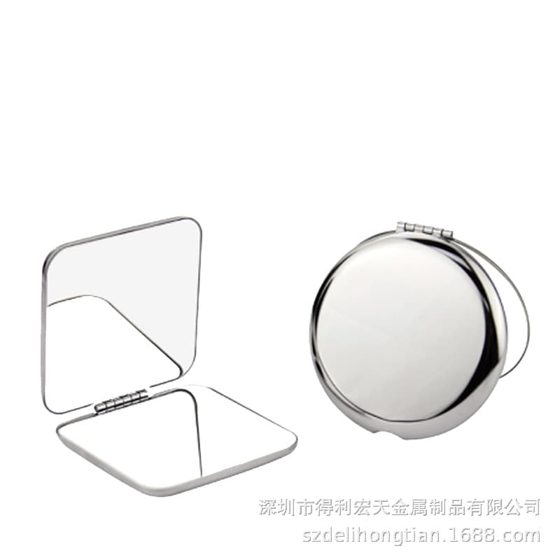 Handheld double-sided square mirror stainless steel, with your logo imprint, new collection 5