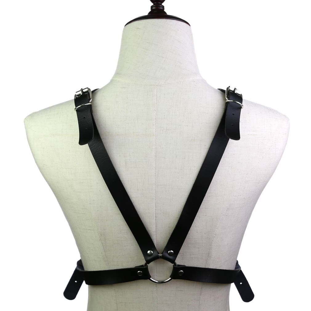 T-shirt, brace, belt, chest strap, suspenders, punk style, tight 3