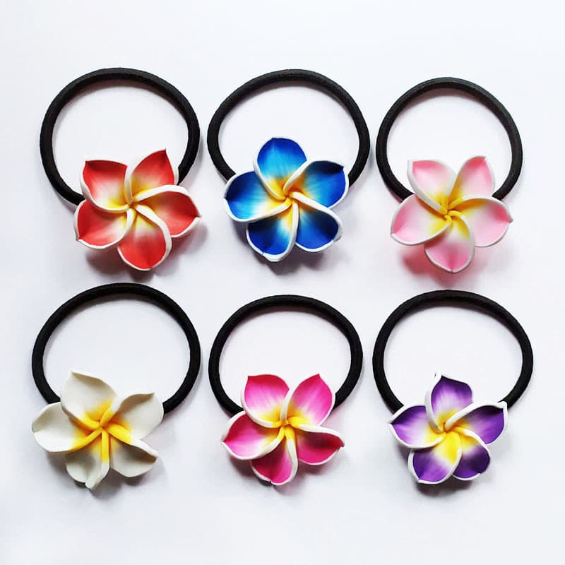 (Cross-border trading), ceramics, black hair rope, accessory, material, flowered 2