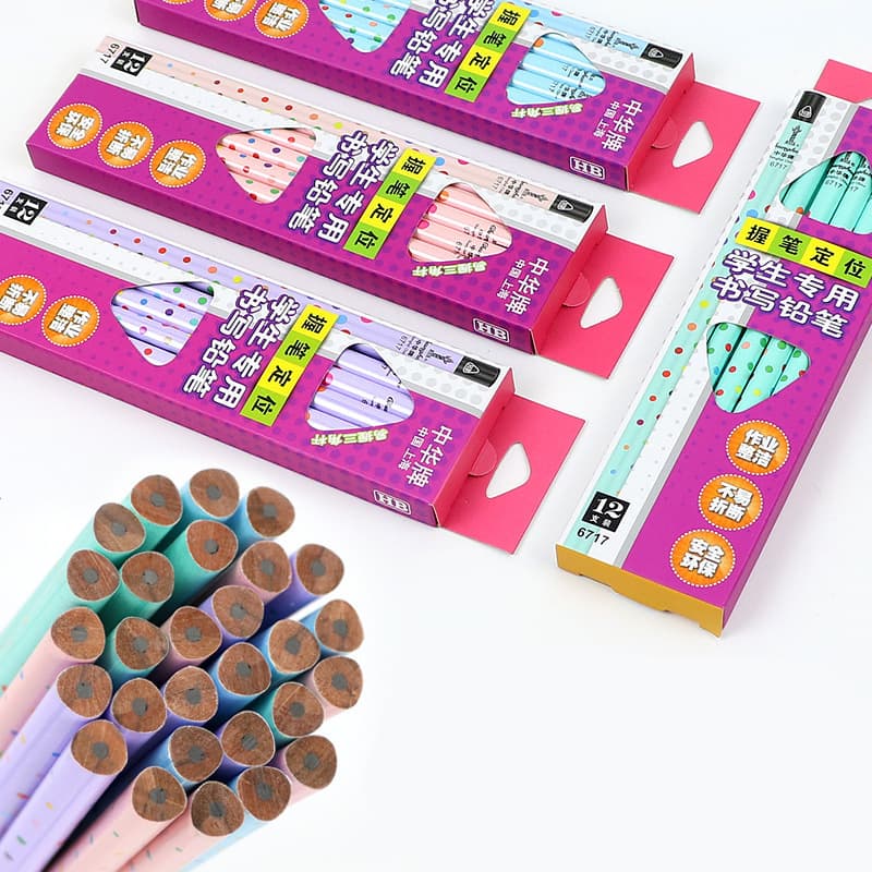 Shanghai Zhonghua brand pencil 6717hb triangle positioning elementary school students writing children's writing pen improvement pen sitting position 1