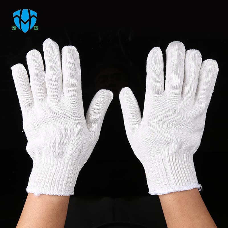 Linyi source manufacturer lampshade cotton worker gloves construction site gloves slim cotton gauze foor gloves wholesale 4