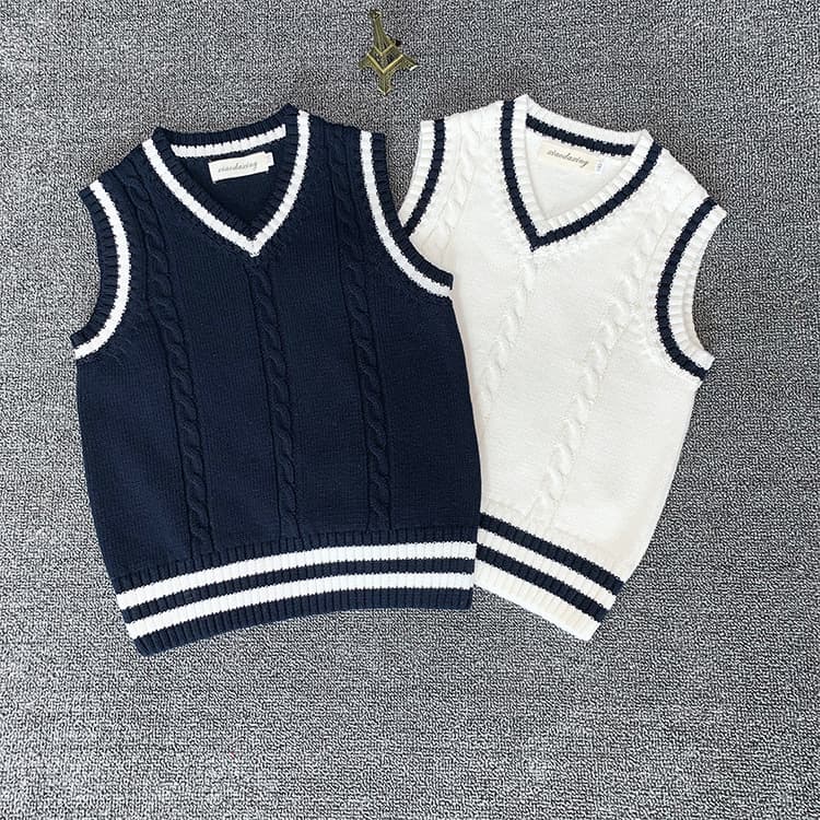 Sweater for students, uniform, knitted woolen vest for boys, (Physicals), children's clothing 3