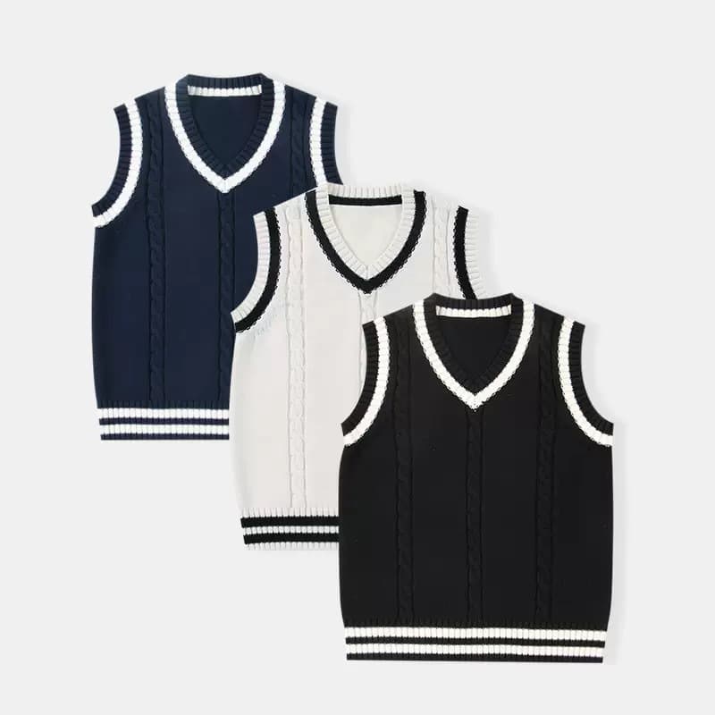 Sweater for students, uniform, knitted woolen vest for boys, (Physicals), children's clothing 1