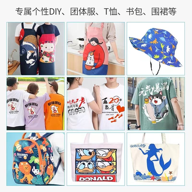 Double -head white ink hot painting printer DTF hot transfer 2024 clothes digital printing machine T Shirt Printer 3
