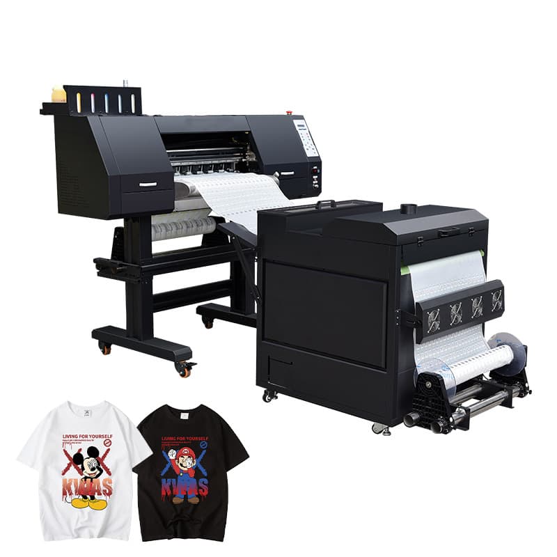 Double -head white ink hot painting printer DTF hot transfer 2024 clothes digital printing machine T Shirt Printer 5