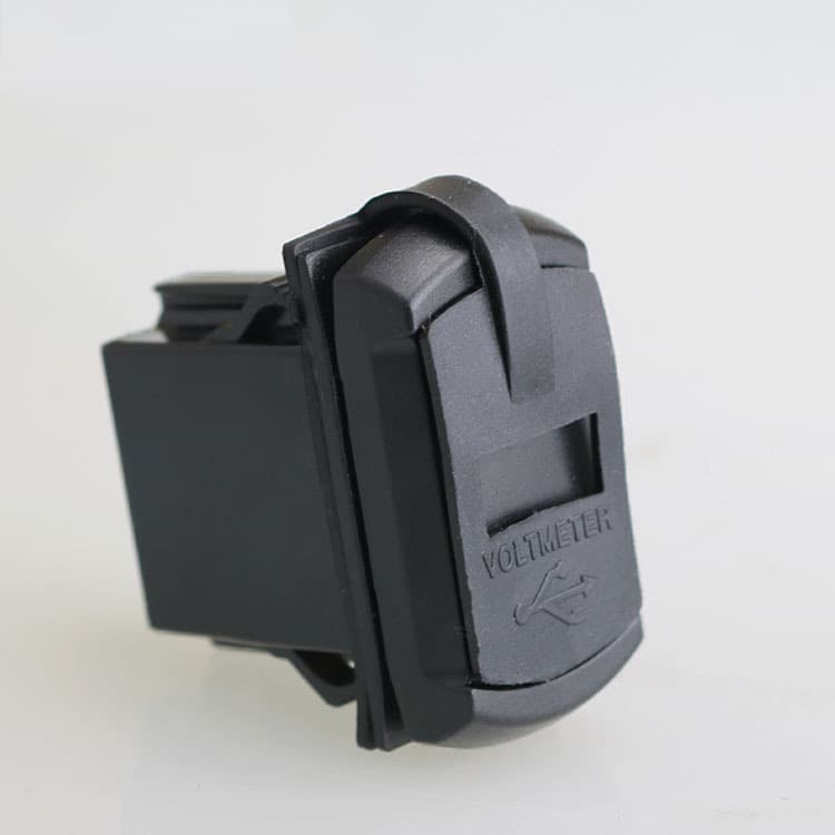 Waterproof switch -shaped dual USB with voltage display vehicle modified mobile phone charger charging 5