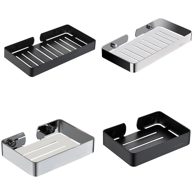 Black soap holder stainless steel 2