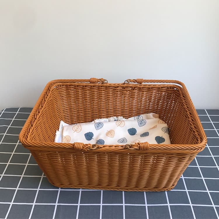 Fruit, vegetables and rattan storage basket hot pot restaurants to buy baskets handicapped vegetables blue picnic kitchen storage eggs 2