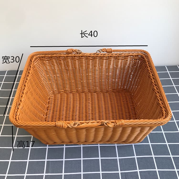 Fruit, vegetables and rattan storage basket hot pot restaurants to buy baskets handicapped vegetables blue picnic kitchen storage eggs 3