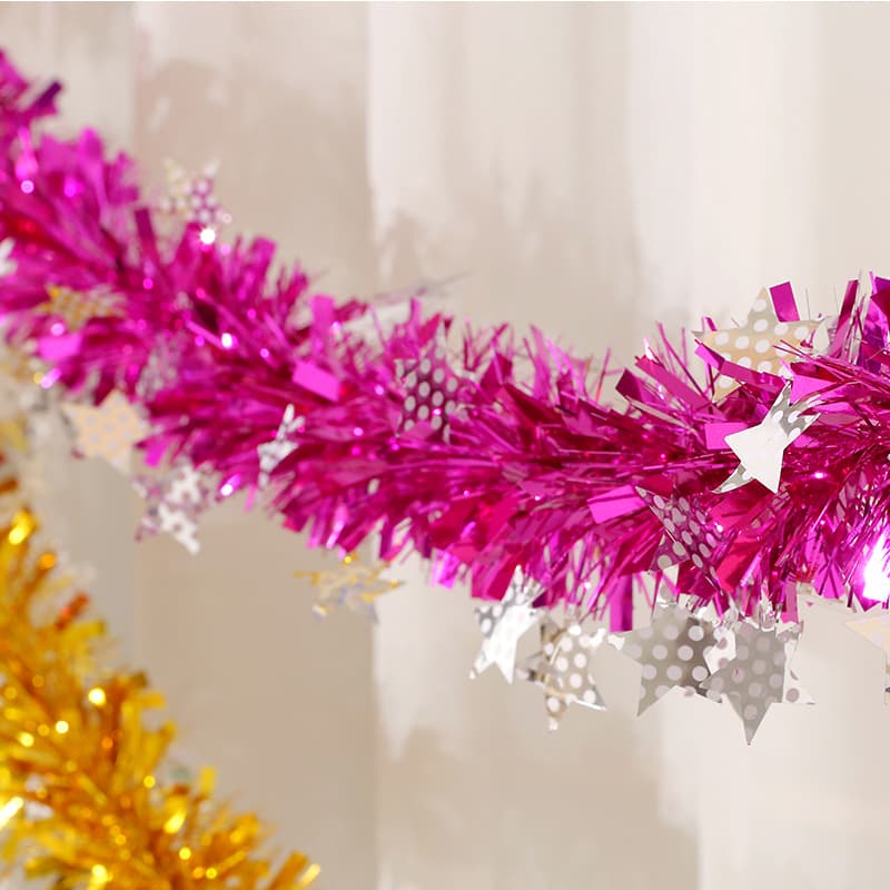 Holiday celebration decoration tops Christmas wedding decoration 2 meters 5 layers encrypted Christmas garland strips sequin decoration 2