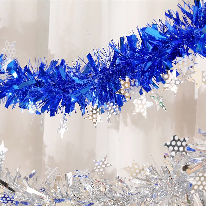 Holiday celebration decoration tops Christmas wedding decoration 2 meters 5 layers encrypted Christmas garland strips sequin decoration 1