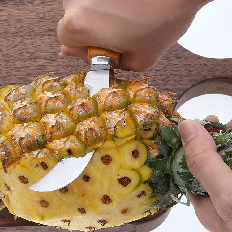 Household wooden handle machete stainless steel fruit knife peel banana knife small machete peeling knife fruit and vegetable knife 4