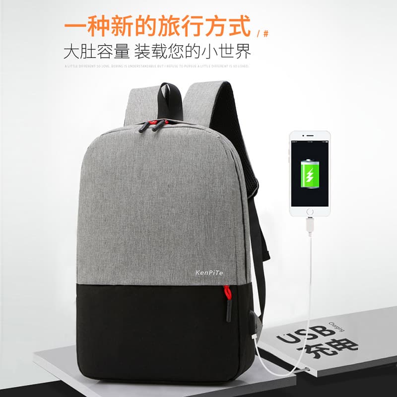 Fashionable trend backpack for traveling, laptop, Korean style 2