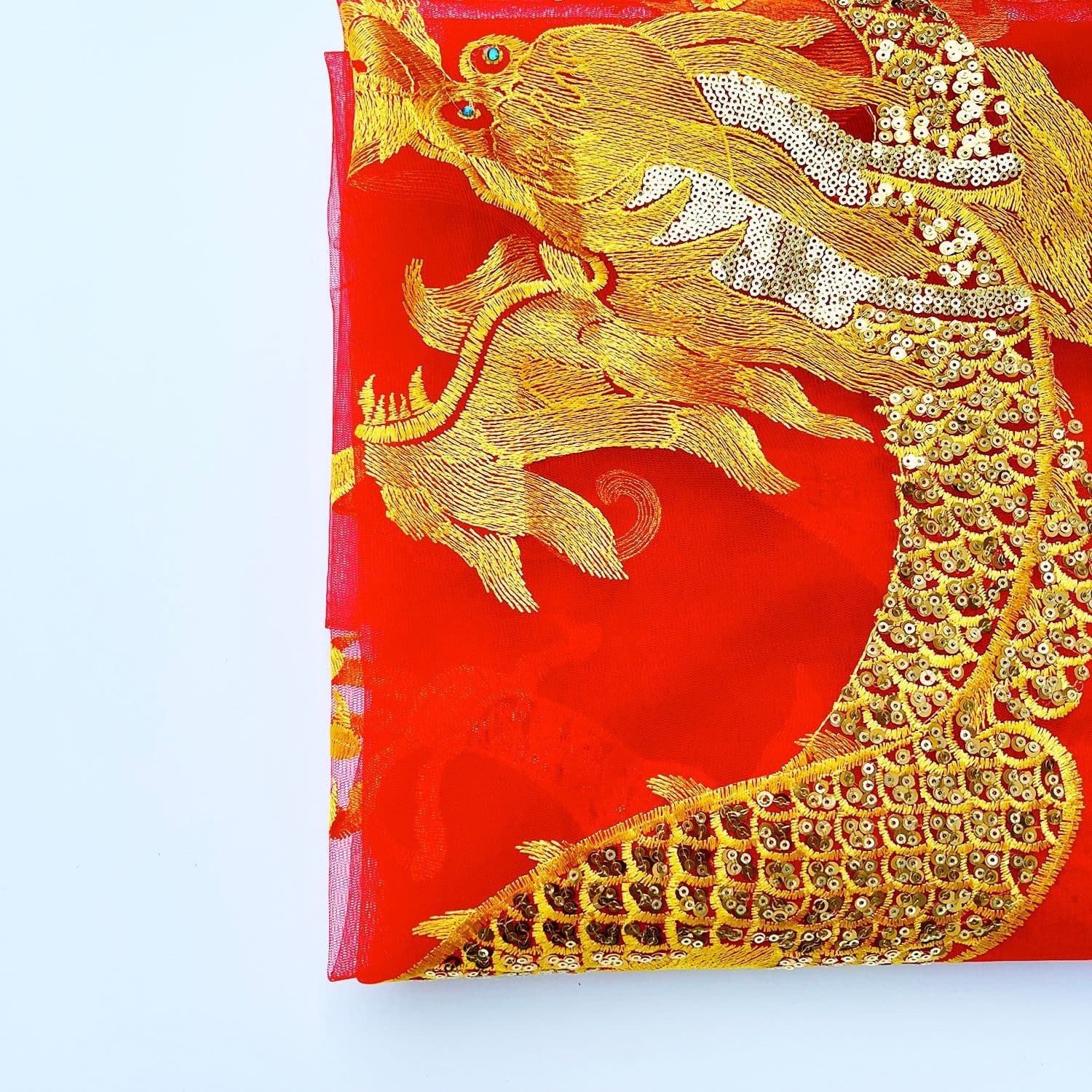 Chinese style lace embroidery sticker flower film big Jinlong cloth sticker cheongsam costume, clothing decoration accessories DIY handicraft 2