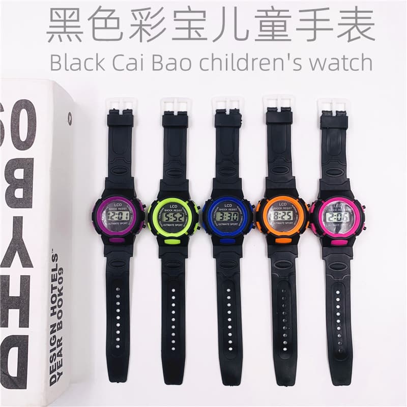 (Cross-border trading), cartoon children's black electronic watch for boys and girls, direct factory sales 1