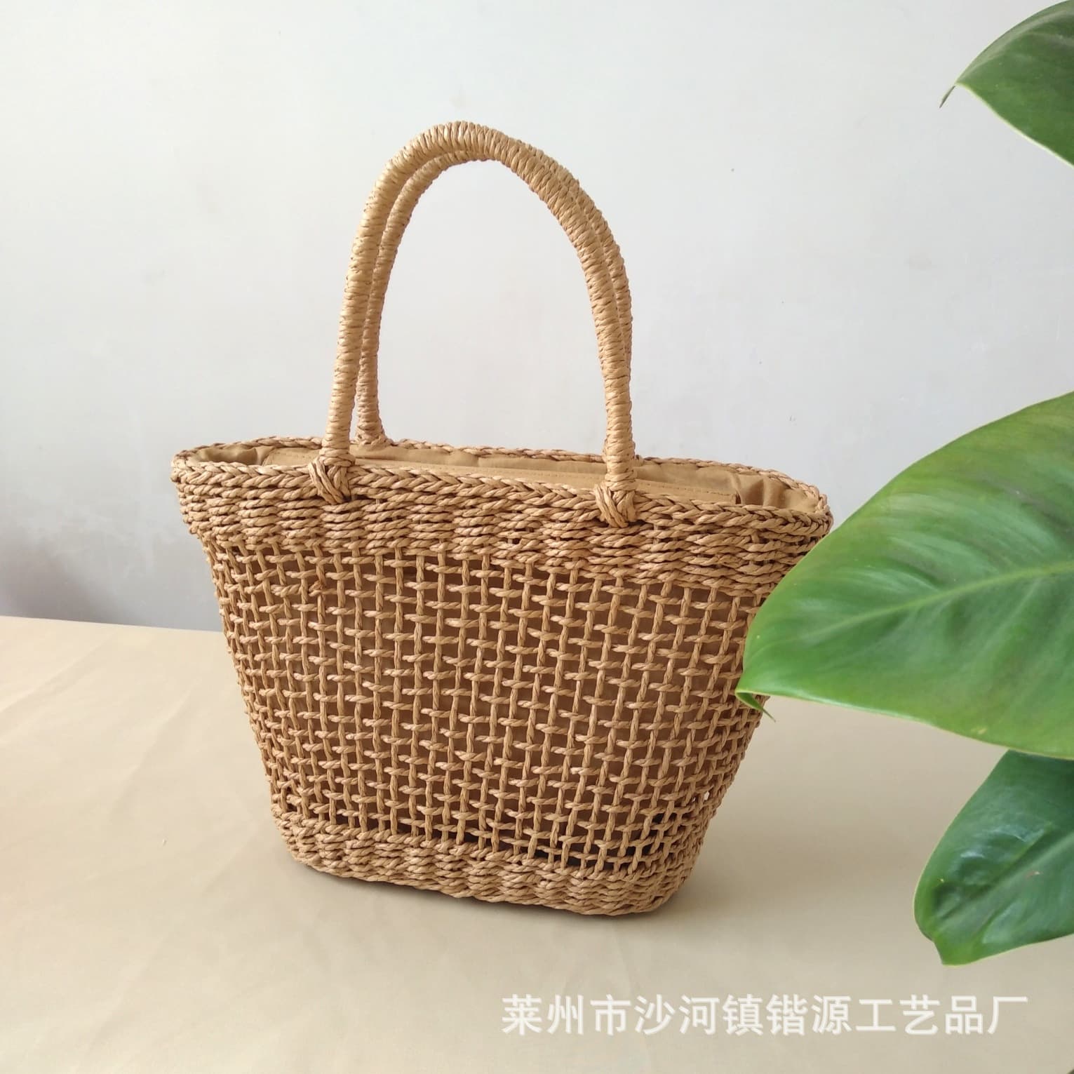 Summer handheld basket, fashionable beach straw shoulder bag 2