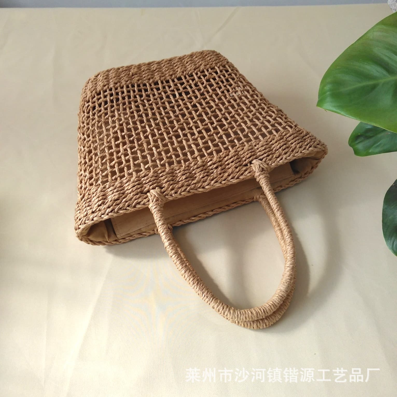 Summer handheld basket, fashionable beach straw shoulder bag 3
