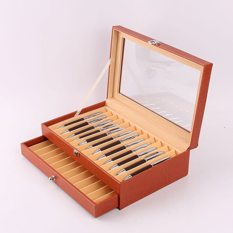 (Wholesale), pen, pencil case, stand, polyurethane storage box, (Physicals), 24 pieces 1