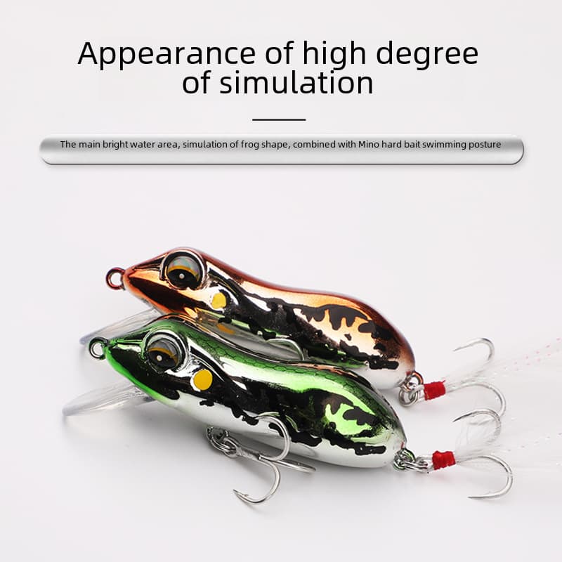 [Factory wholesale] Thunder frog hit Black Luya bait frog Mino hard bait fake bait black bait tree frog water surface bait 2