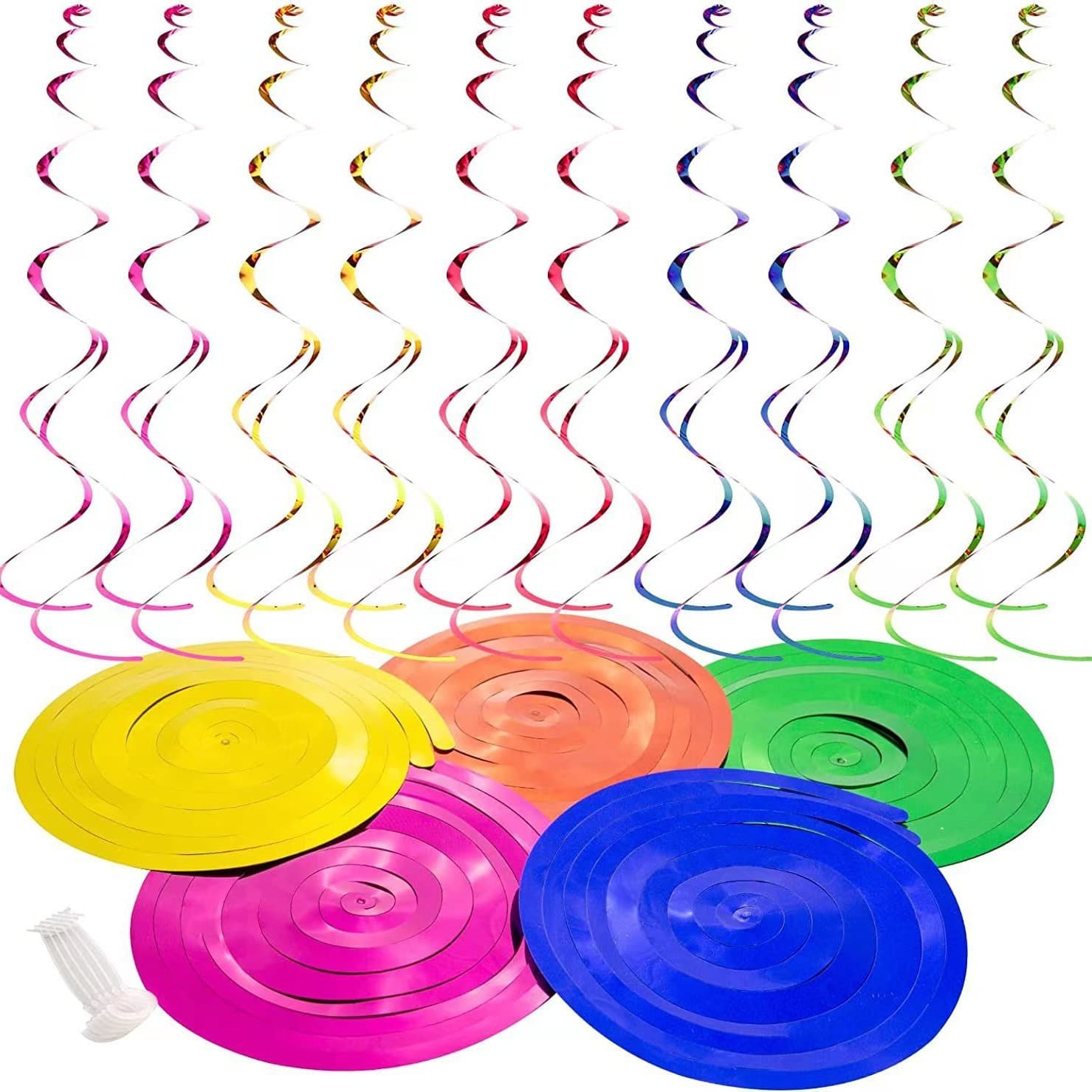 Spiral pendant pvc double helix pendant swirl pendant ribbon pull flower festival birthday party decoration arrangement 3