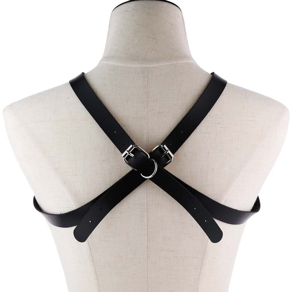 Men's women's sexy polyurethane straps, extra large suspenders, punk style 3