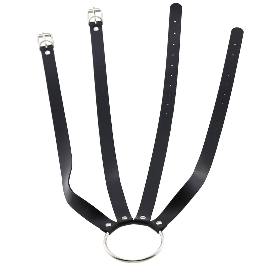 Men's women's sexy polyurethane straps, extra large suspenders, punk style 4