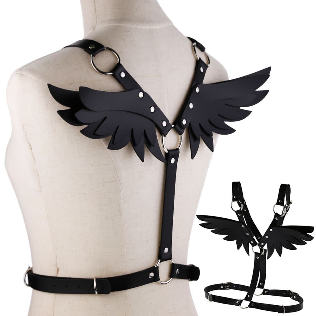 Angel wings, suspenders, set, harness, straps, brace, belt, European style